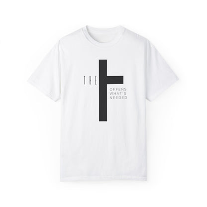 Adult T-Town Christian Black Letters & Cross