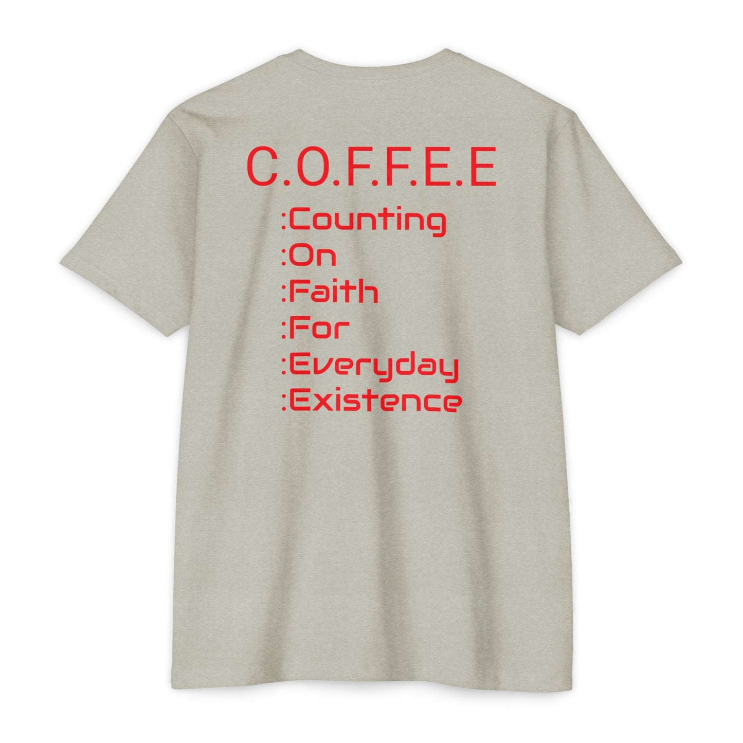 Adult Coffee Christian Red Words Only Blended