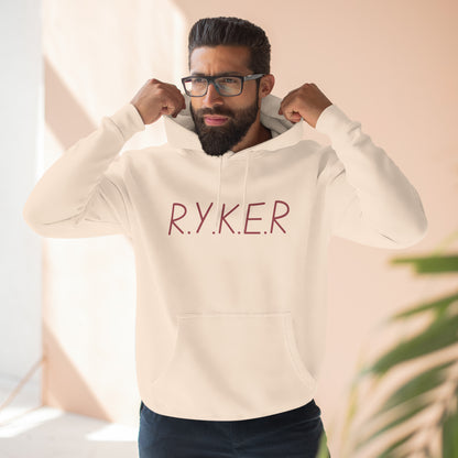 RYKER Christian Marron Letters Hoodie