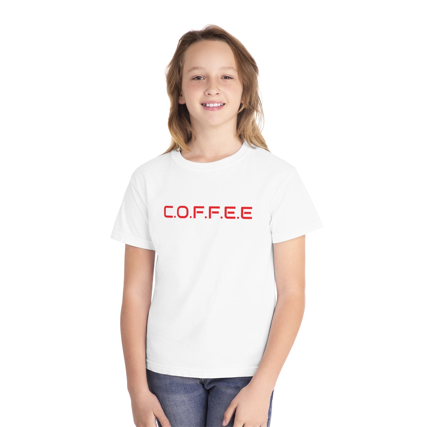 Youth Adult Coffee Christian Red Words Only