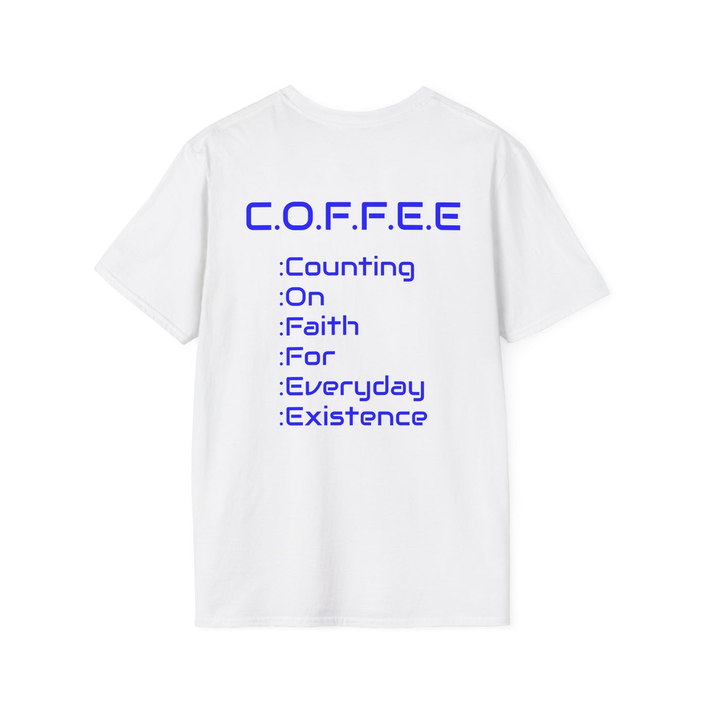 Adult Coffee Christian Blue Words Only