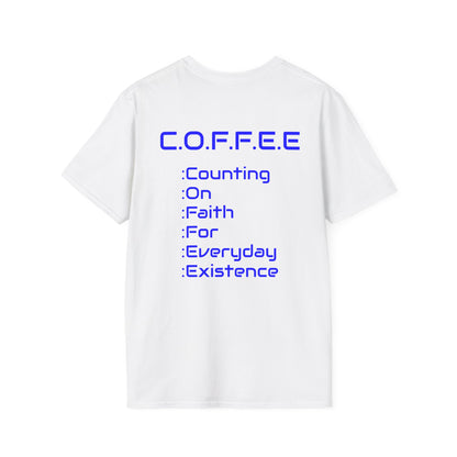 Adult Coffee Christian Blue Words Only