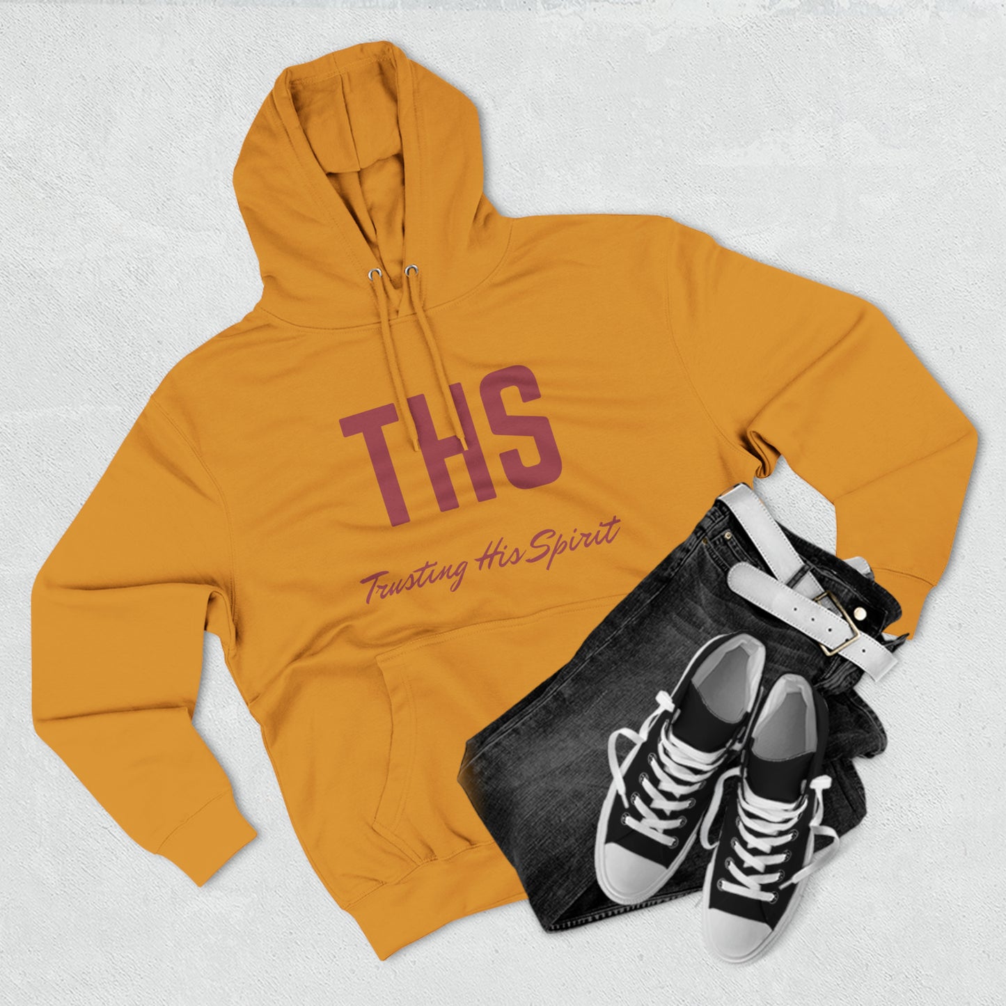 Adult THS Christian Marron Letters Hoodie