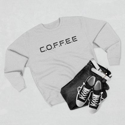 Adult Coffee Christian Black Words Only Crewneck