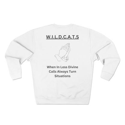 Wildcats Christian Black Letters & Picture Crewneck