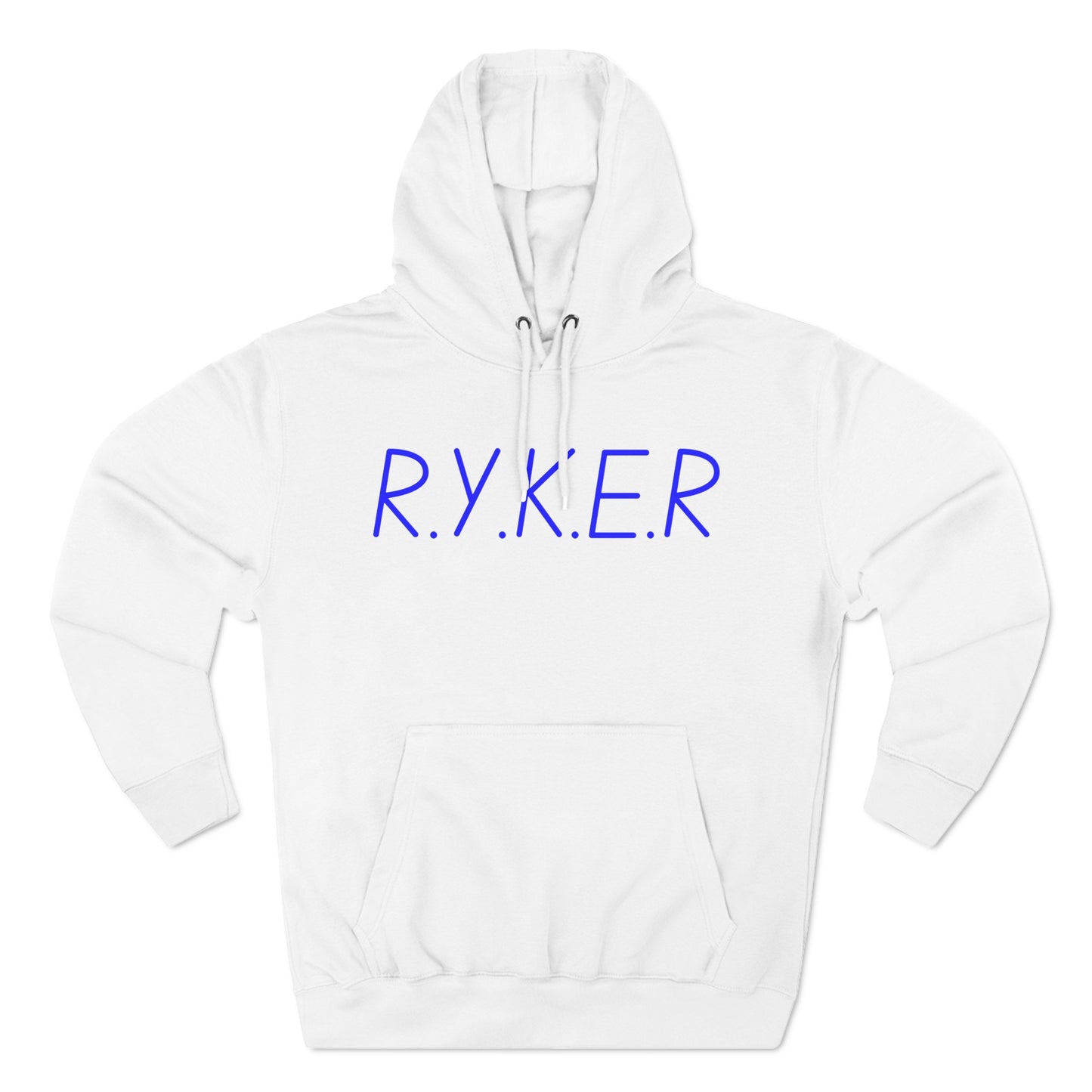 RYKER Christian Blue Letters Blended Hoodie