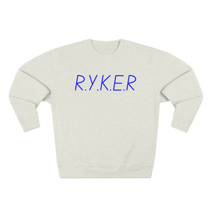 RYKER Christian Blue Letters Crewneck