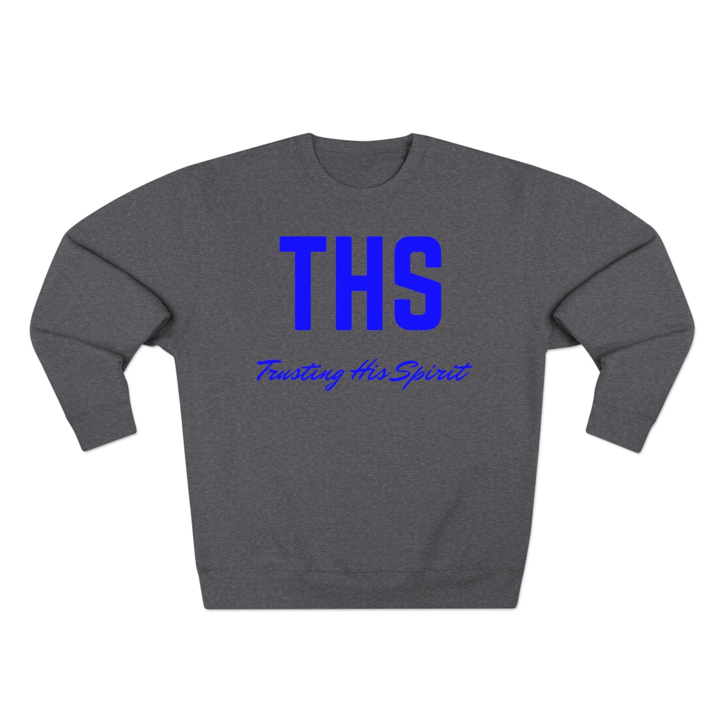 Adult THS Christian Blue Letters Crewneck