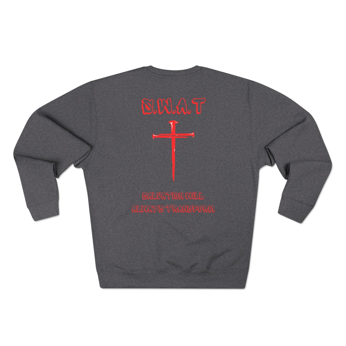 Swat Christian Red Words Crewneck