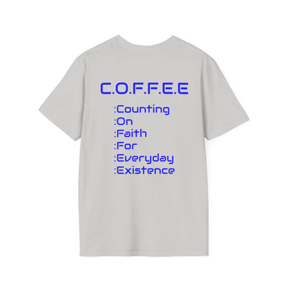 Adult Coffee Christian Blue Words Only