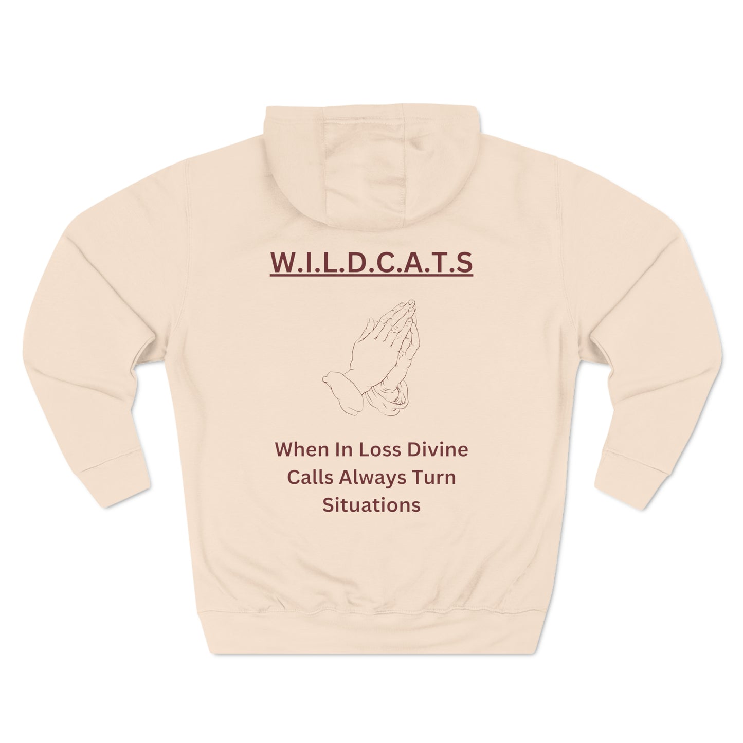 Wildcats Christian Marron Letters & Picture Hoodie