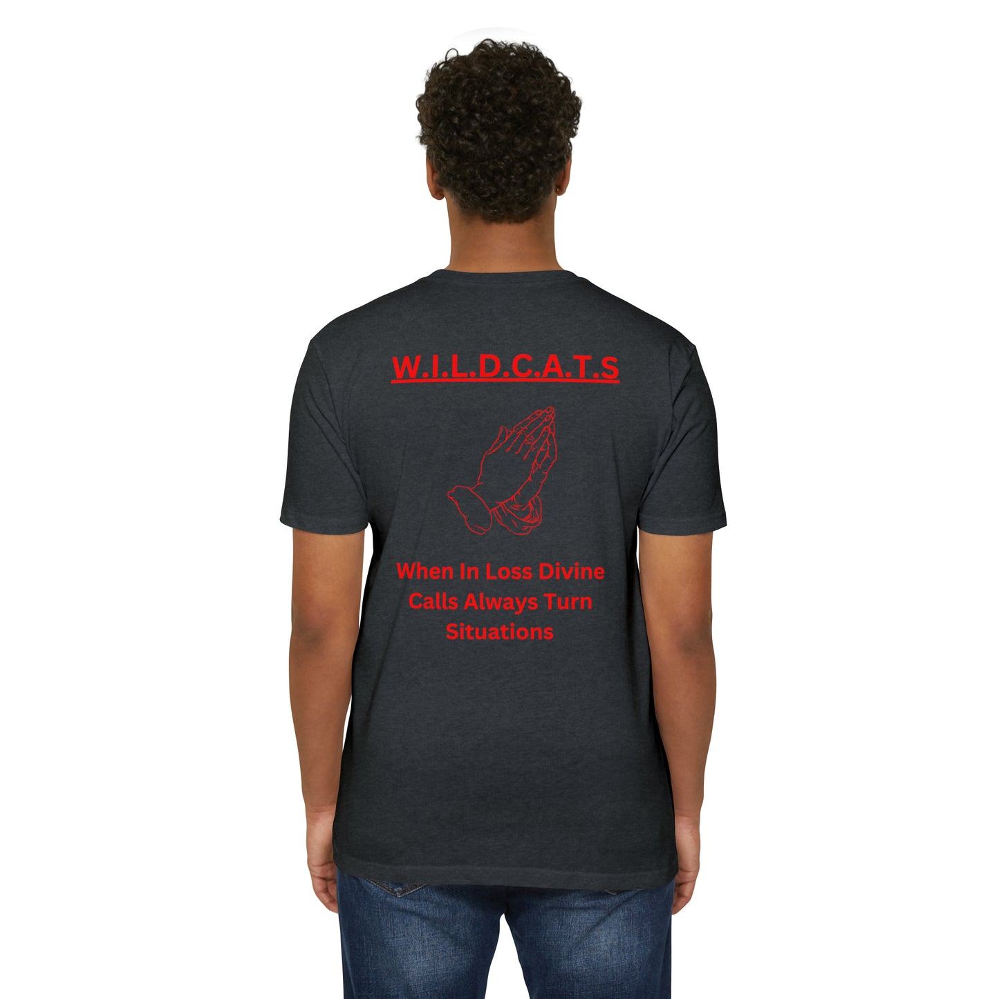 Wildcats Christian Red Letters & Picture