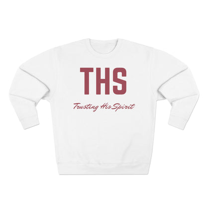 Adult THS Christian Marron Letters Crewneck