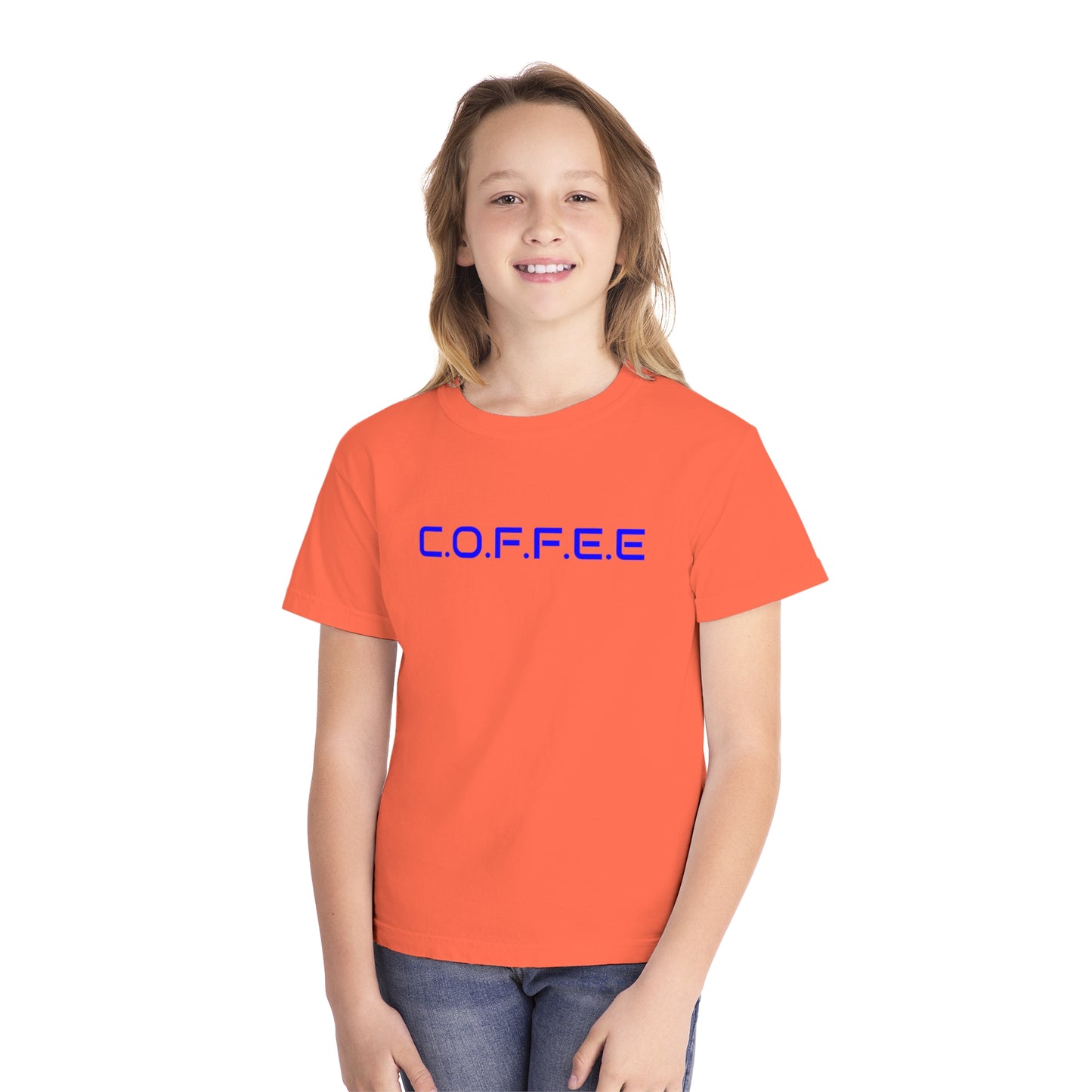 Youth Adult Coffee Christian Blue Words Only