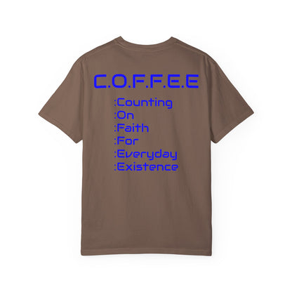 Adult Coffee Christian Blue Words Only