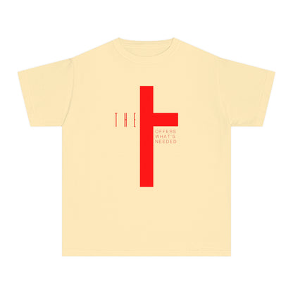 Youth T-Town Christian Red Letters & Cross