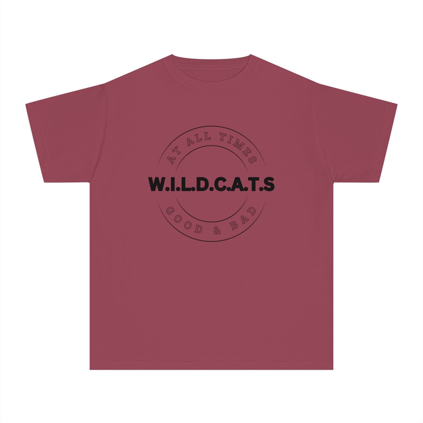 Youth Wildcats Christian Black Letters & Picture