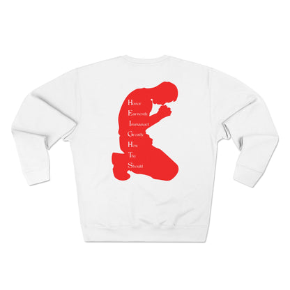 Heights Christian Red Letters & Image Crewneck