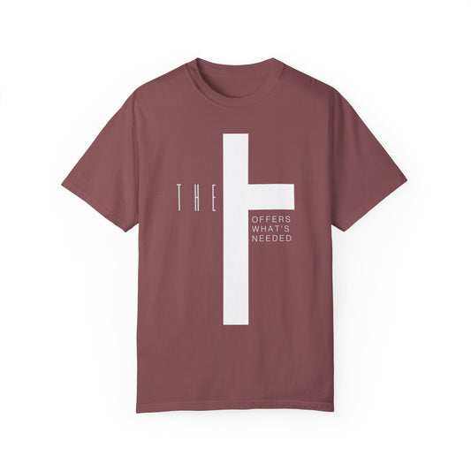 Adult T-Town Christian White Letters & Cross