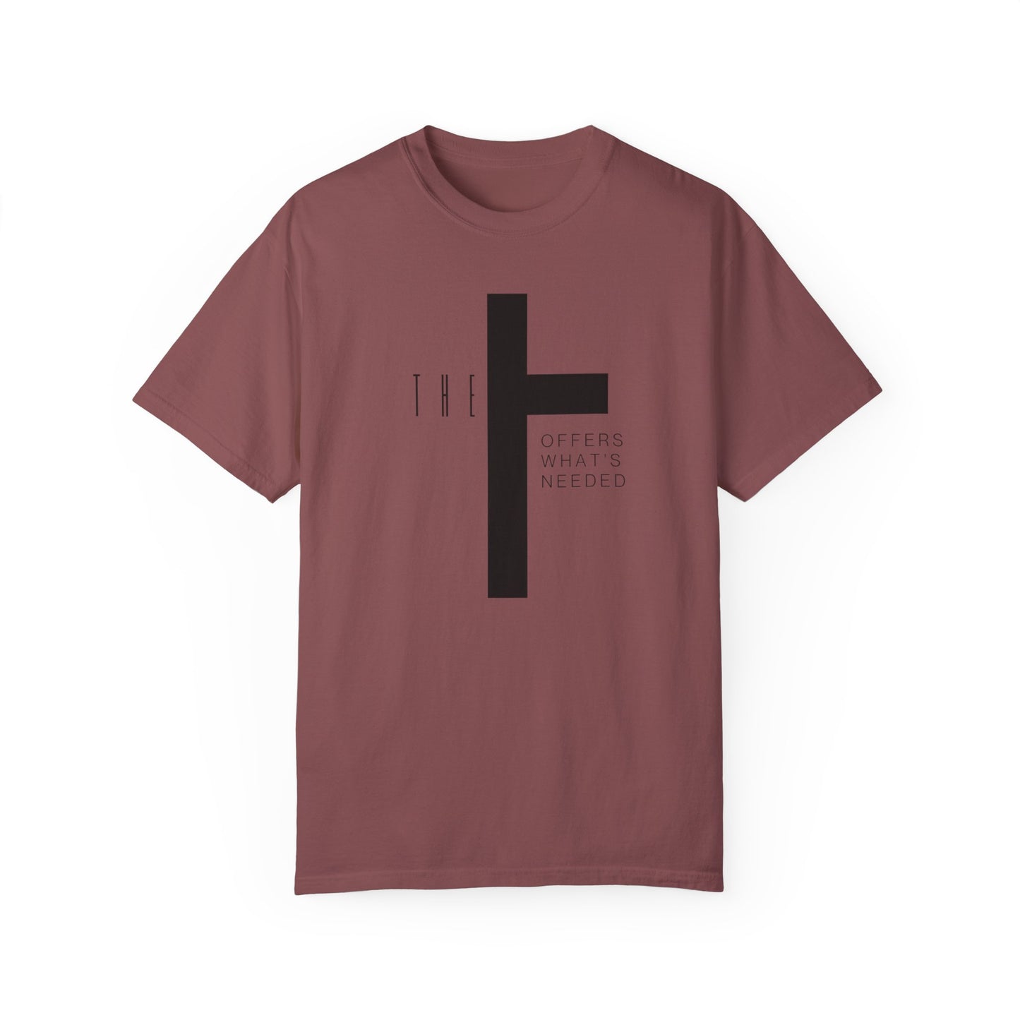 Adult T-Town Christian Black Letters & Cross