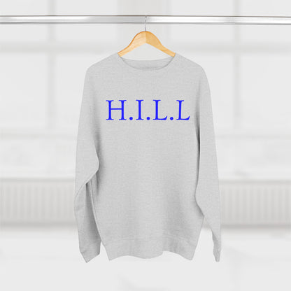 Hill Christian Blue Words Crewneck