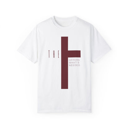 Adult T-Town Christian Marron Letters & Cross