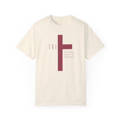 Adult T-Town Christian Marron Letters & Cross