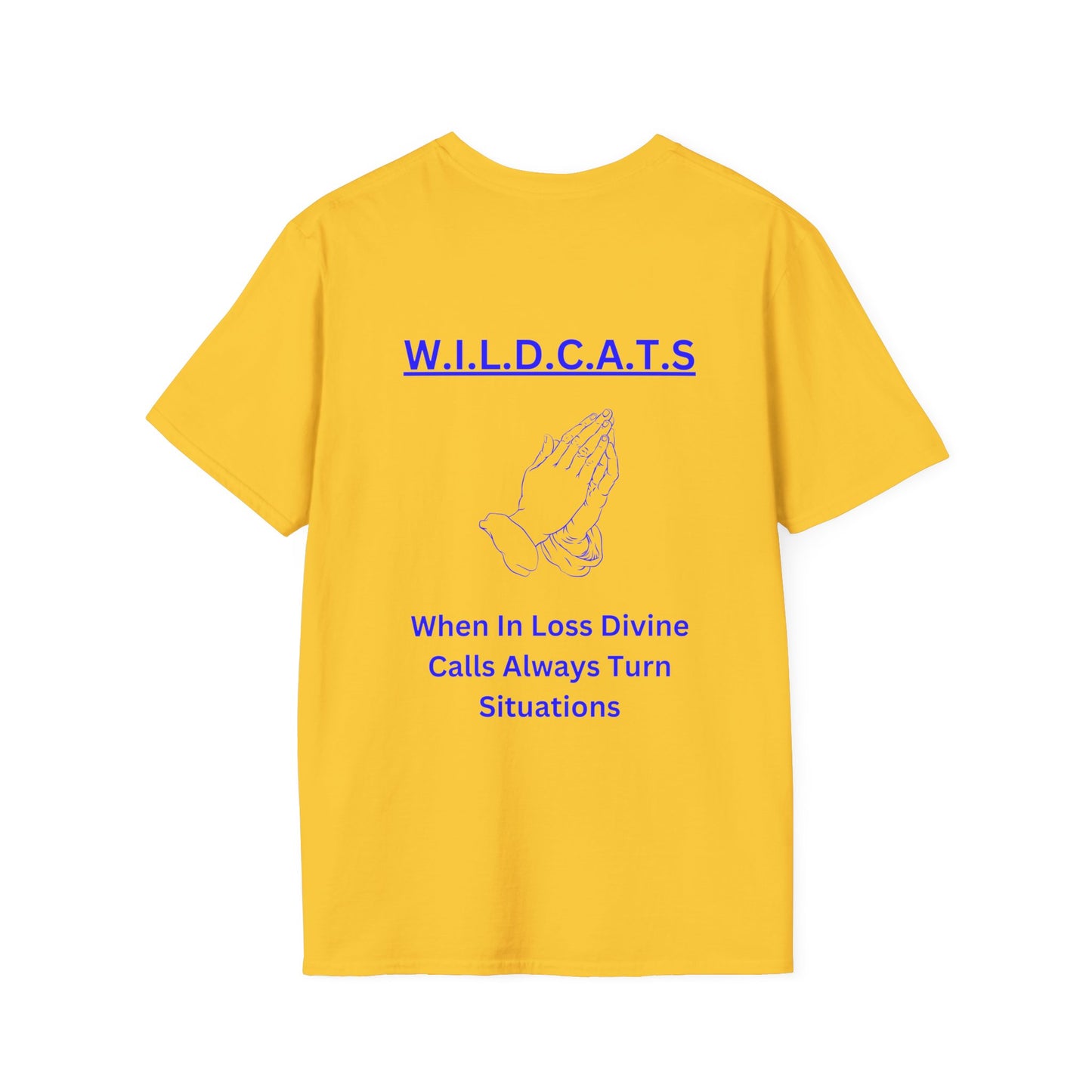 Wildcats Christian Blue Letters & Picture