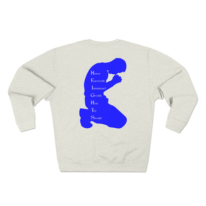 Heights Christian Blue Letters & Image Crewneck