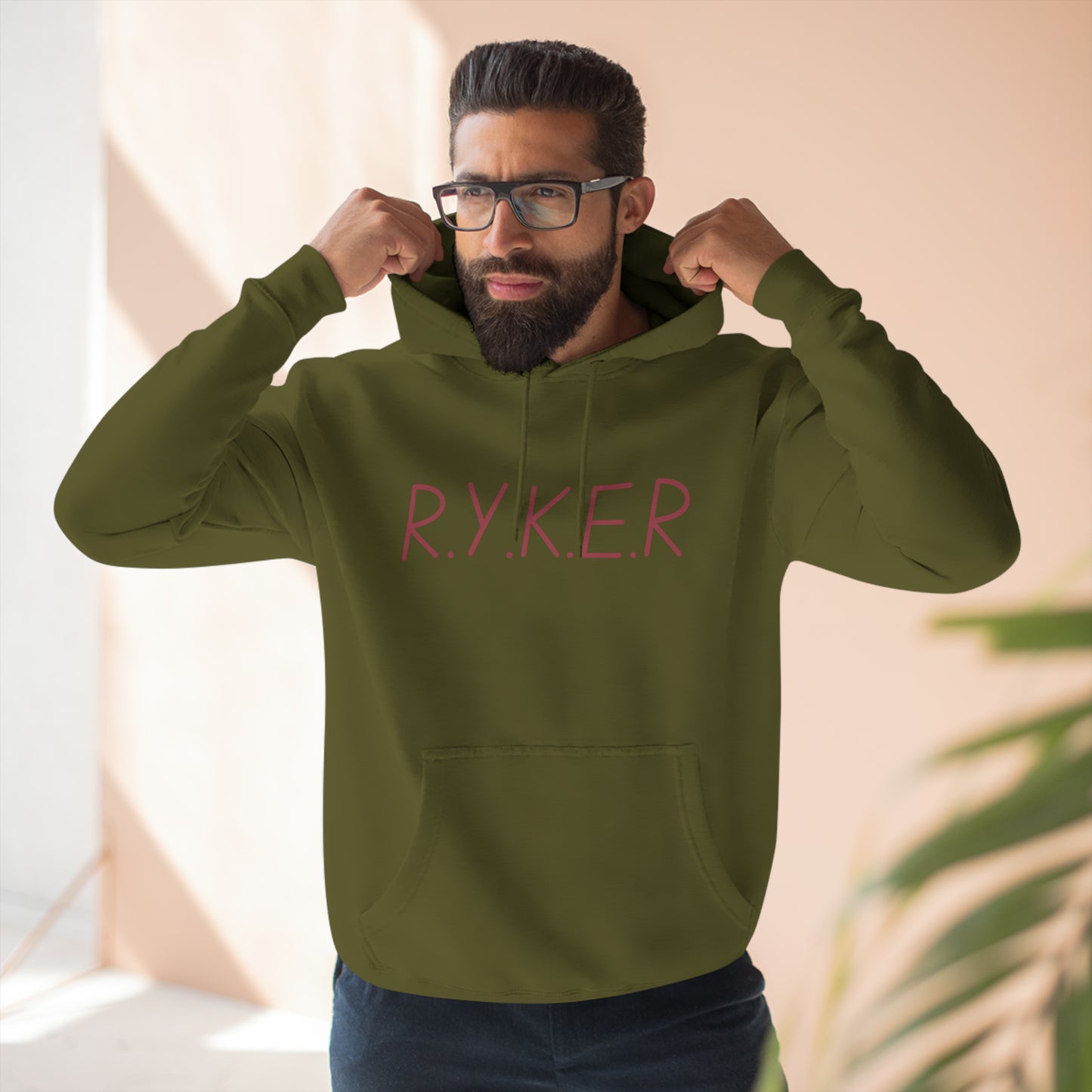 RYKER Christian Marron Letters Hoodie