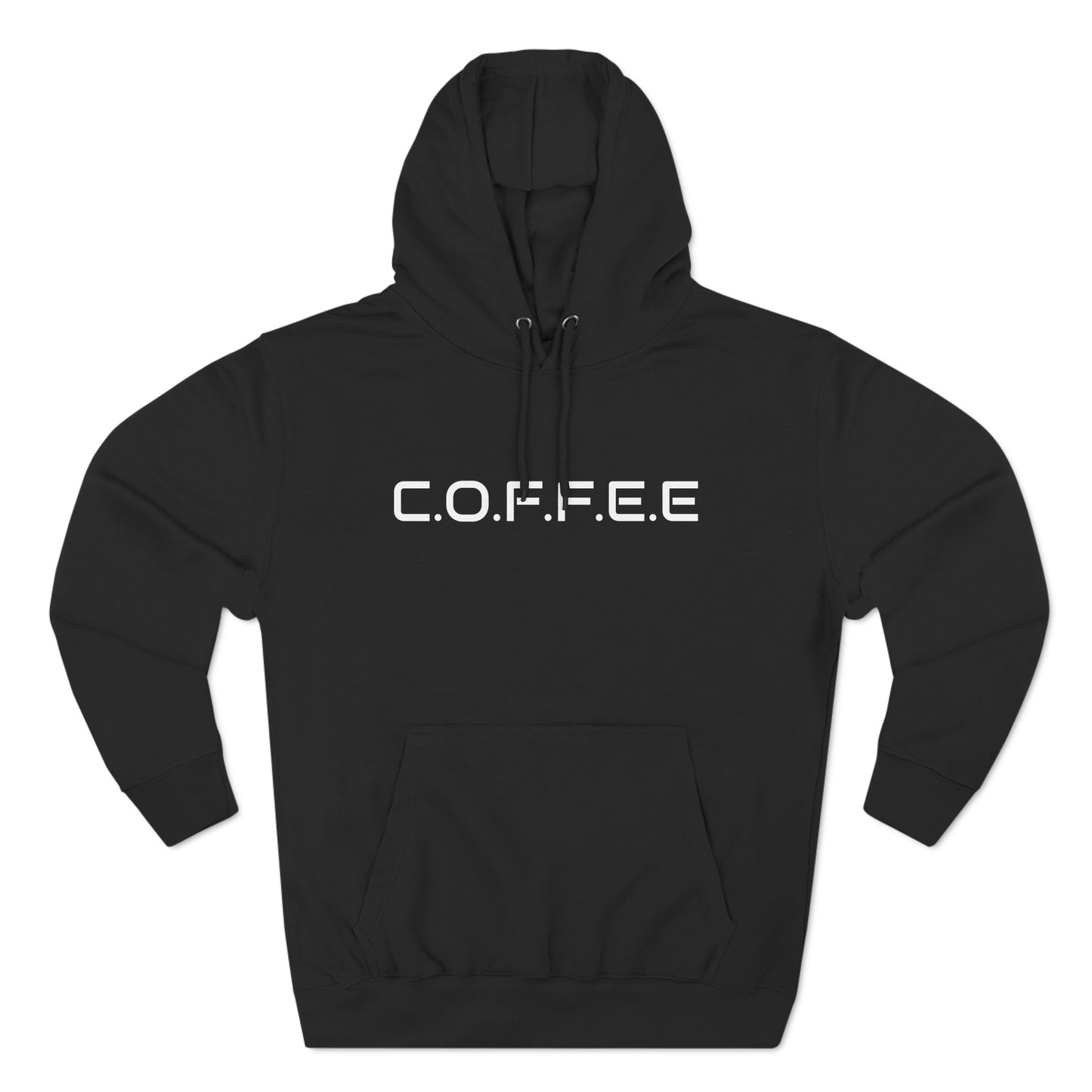 Adult Coffee Christian White Words Only Hoodie