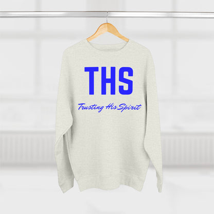 Adult THS Christian Blue Letters Crewneck