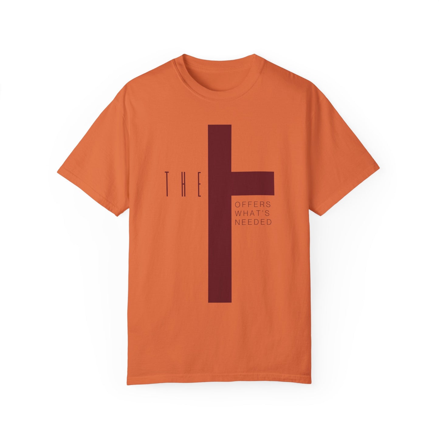 Adult T-Town Christian Marron Letters & Cross