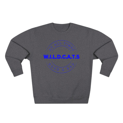 Wildcats Christian Blue Letters & Picture Crewneck