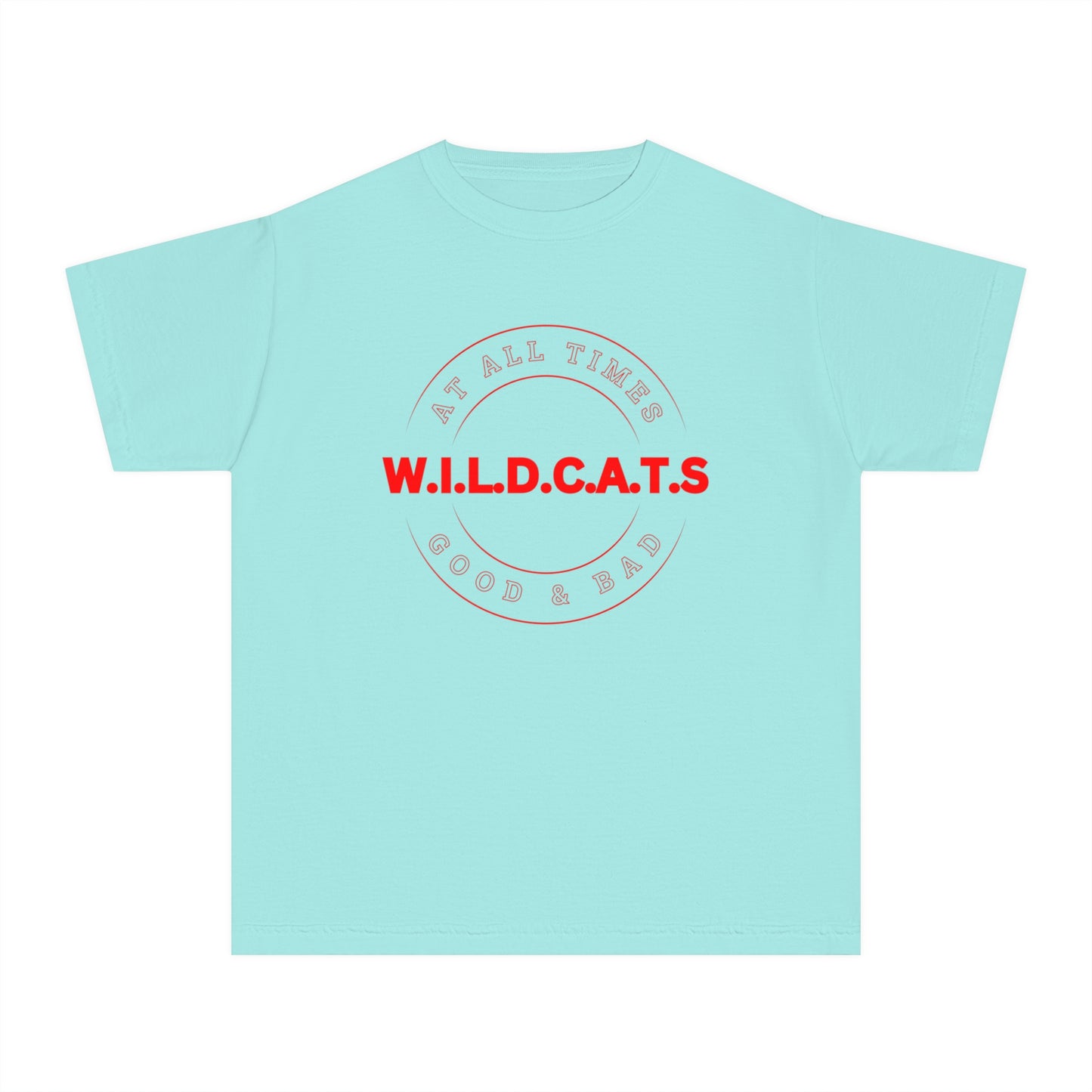 Youth Wildcats Christian Red Letters & Picture