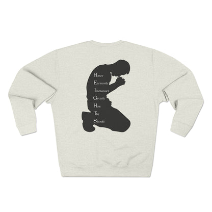 Heights Christian Black Letters & Image Crewneck