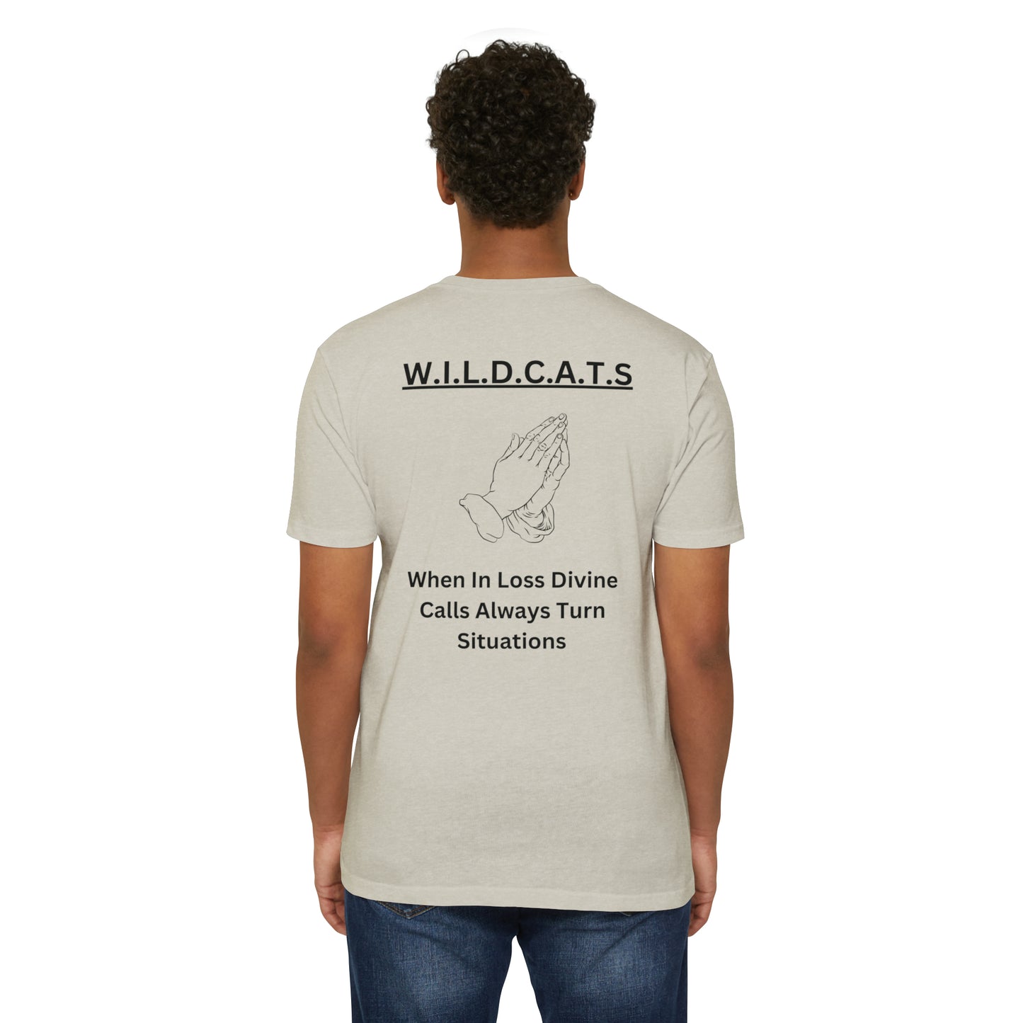 Wildcats Christian Black Letters & Picture