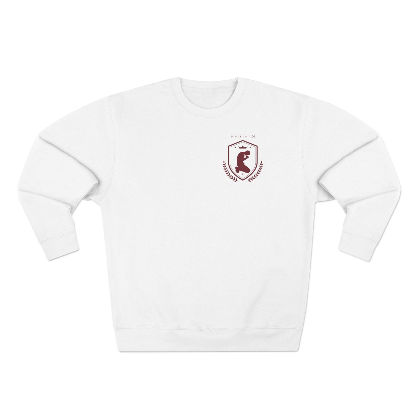 Heights Christian Marron Letters & Image Crewneck