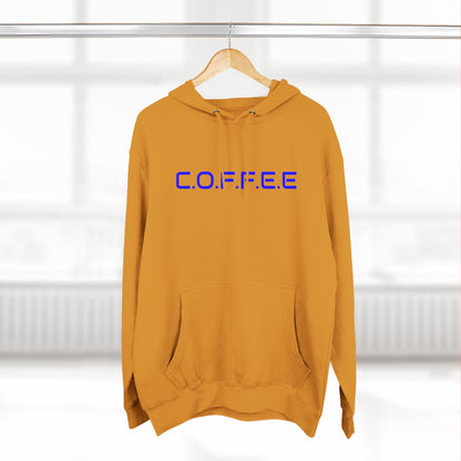 Adult Coffee Christian Blue Words Only Hoodie