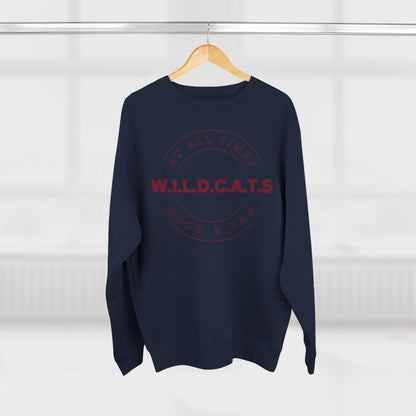 Wildcats Christian Marron Letters & Picture Crewneck