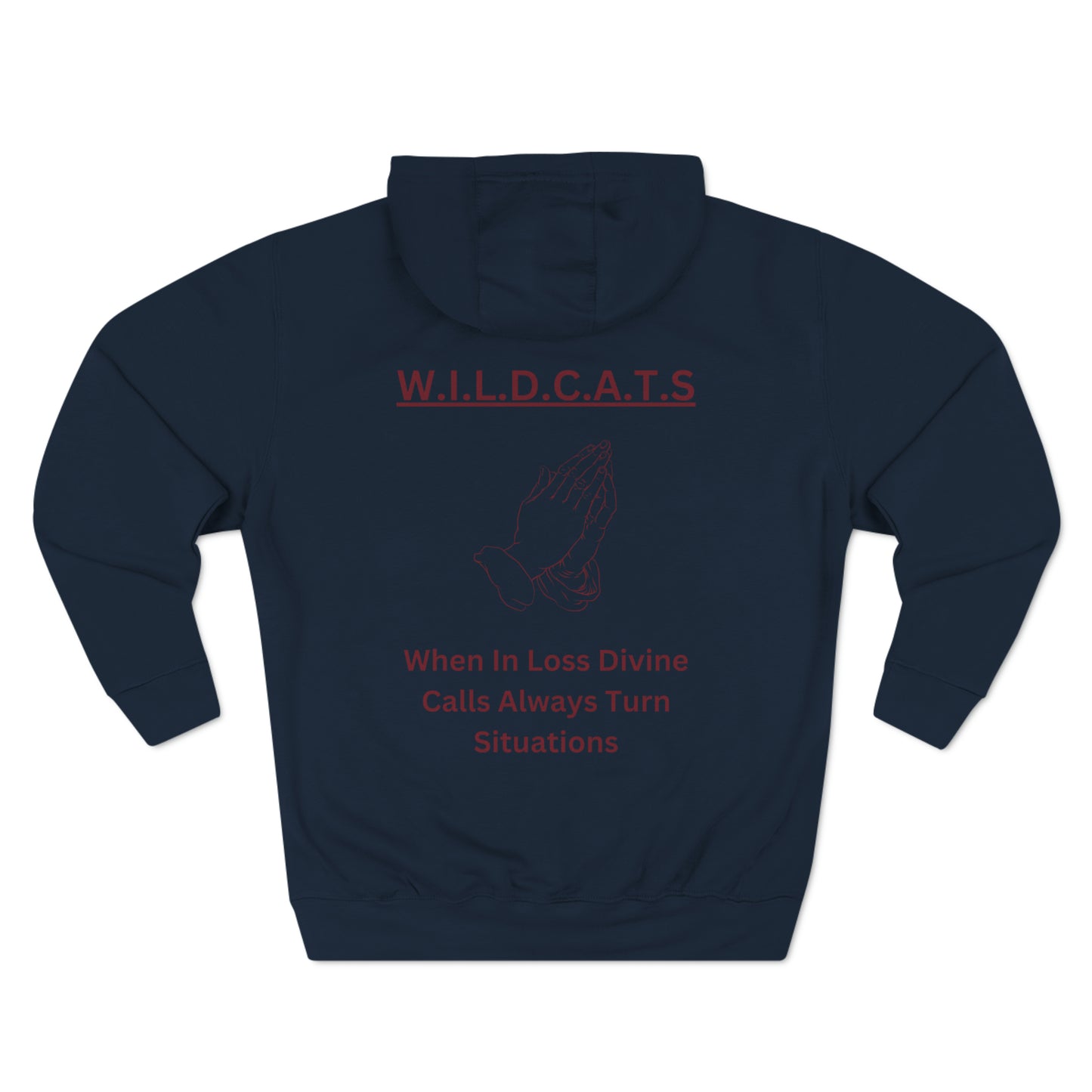 Wildcats Christian Marron Letters & Picture Hoodie