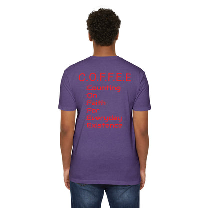 Adult Coffee Christian Red Words Only Blended