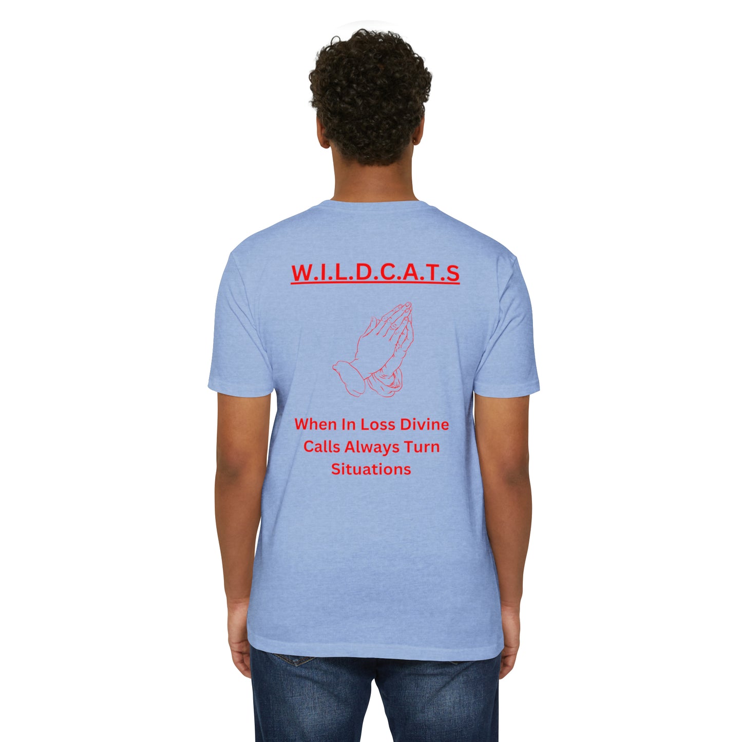 Wildcats Christian Red Letters & Picture