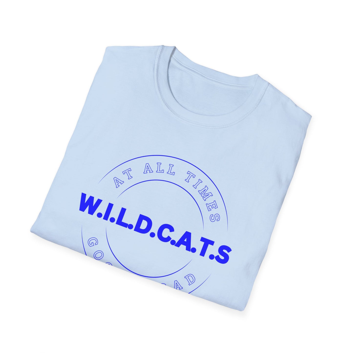 Wildcats Christian Blue Letters & Picture