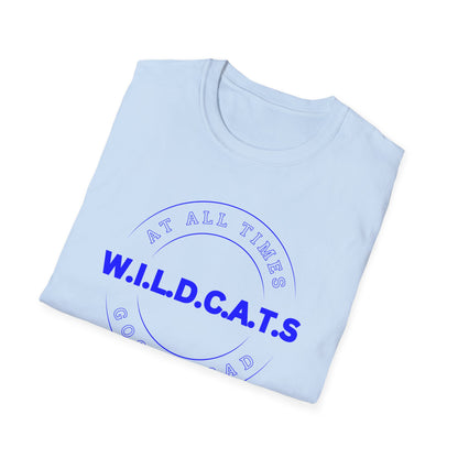 Wildcats Christian Blue Letters & Picture