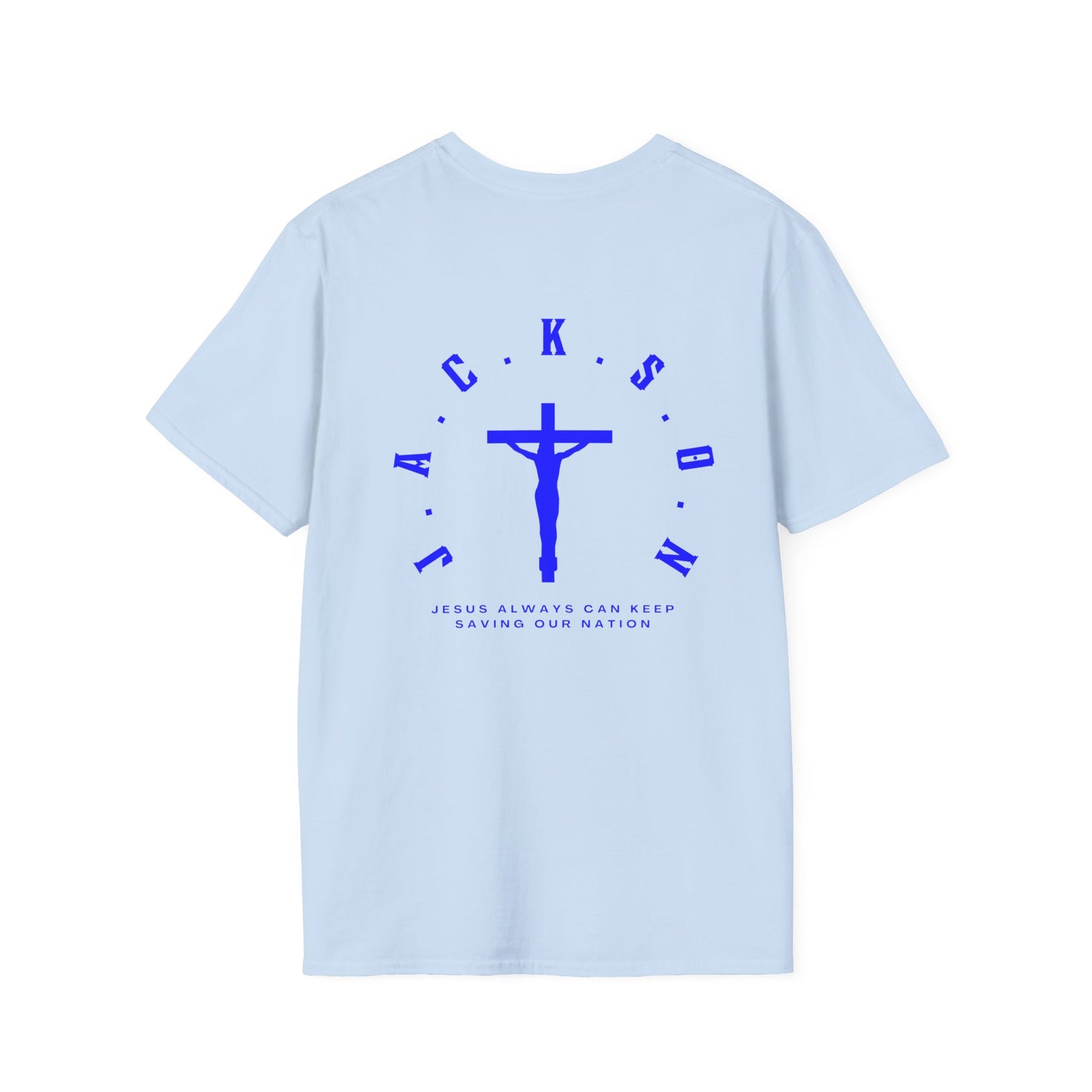 Jackson Believing Christian Blue Letters & Cross