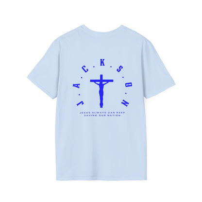 Jackson Believing Christian Blue Letters & Cross