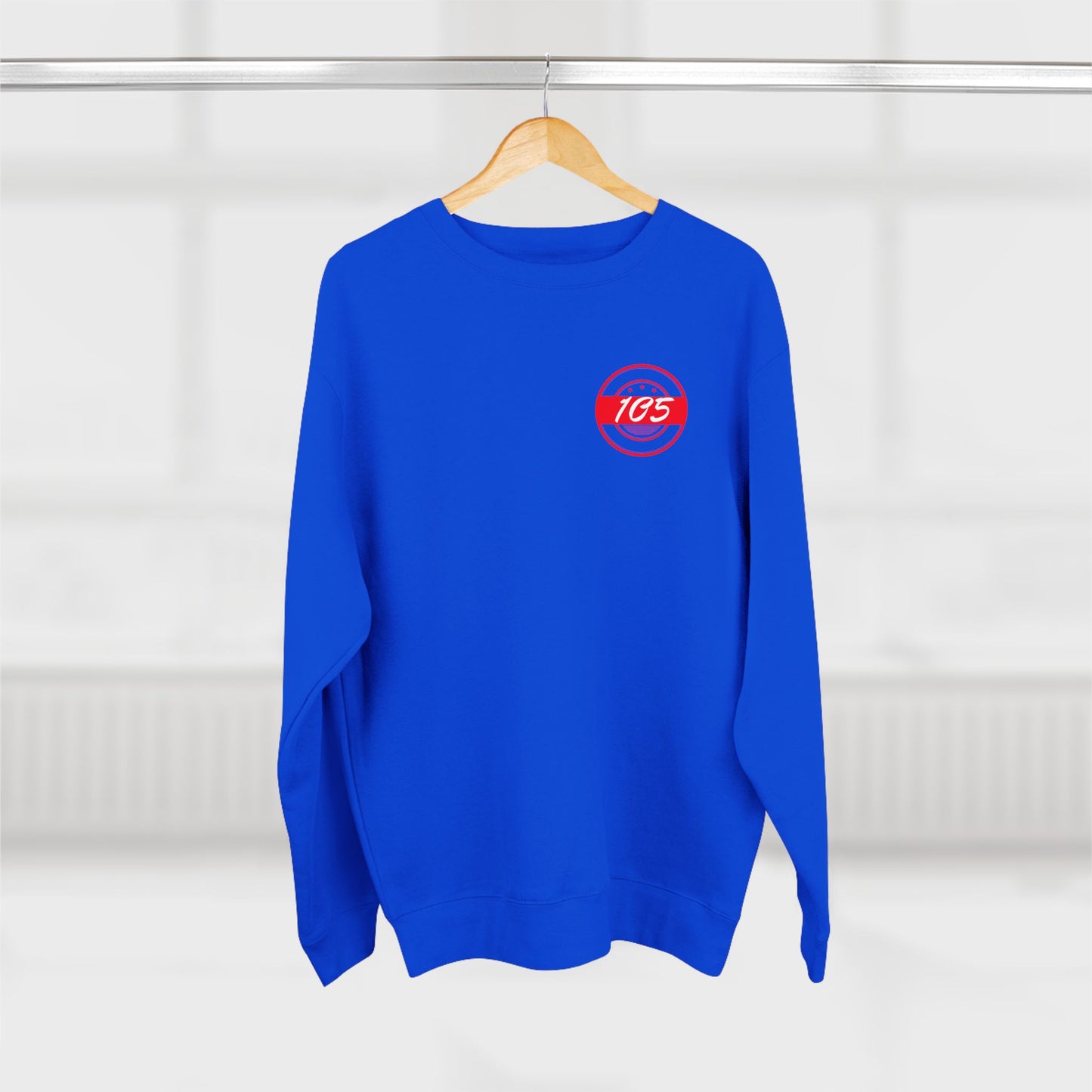 Adult 105 Christian Red and White Letters Crewneck