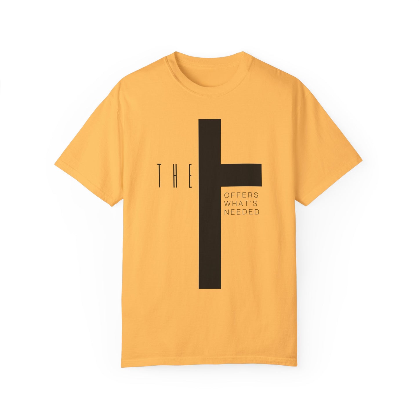 Adult T-Town Christian Black Letters & Cross