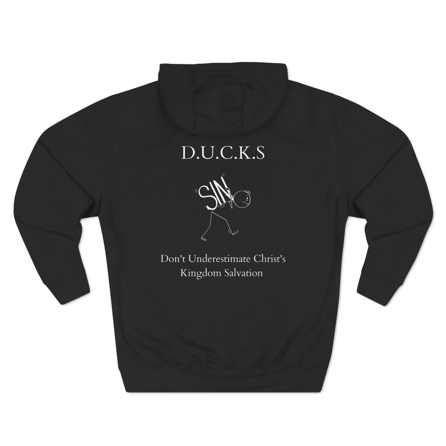 Ducks Christian White Words Hoodie